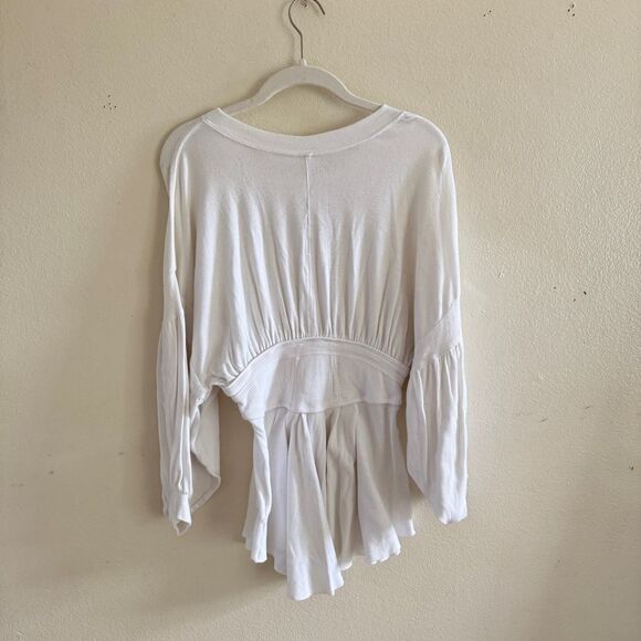 Free People Time Traveler White Long Sleeve Top XS - Picture 8 of 12